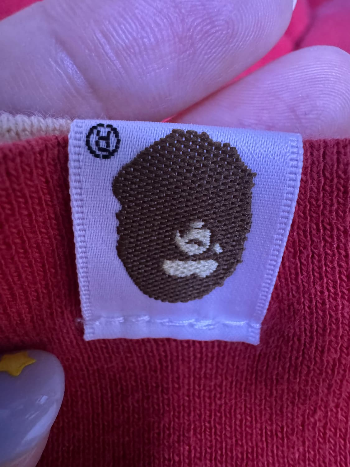 베이프 체크 레드 리버시블 후드집업 상품이미지3