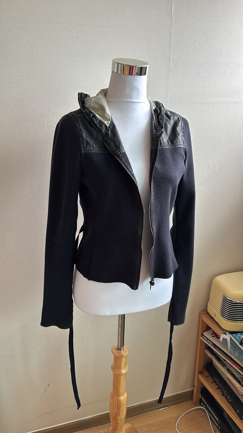 Crop Knitted Hoodie 상품이미지2