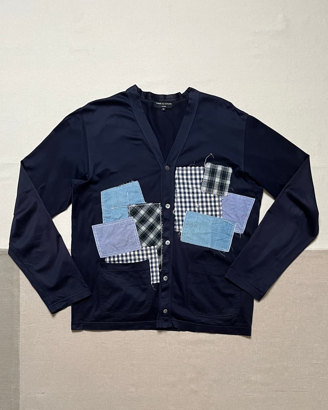 꼼데가르송 옴므 패치워크 코튼 가디건 comme des garcons 상품이미지1