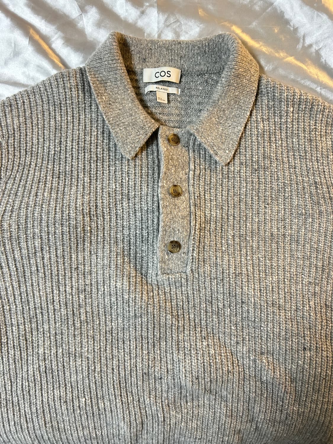 코스 리브드 울 캐시미어 블렌드 폴로 셔츠 상품이미지4