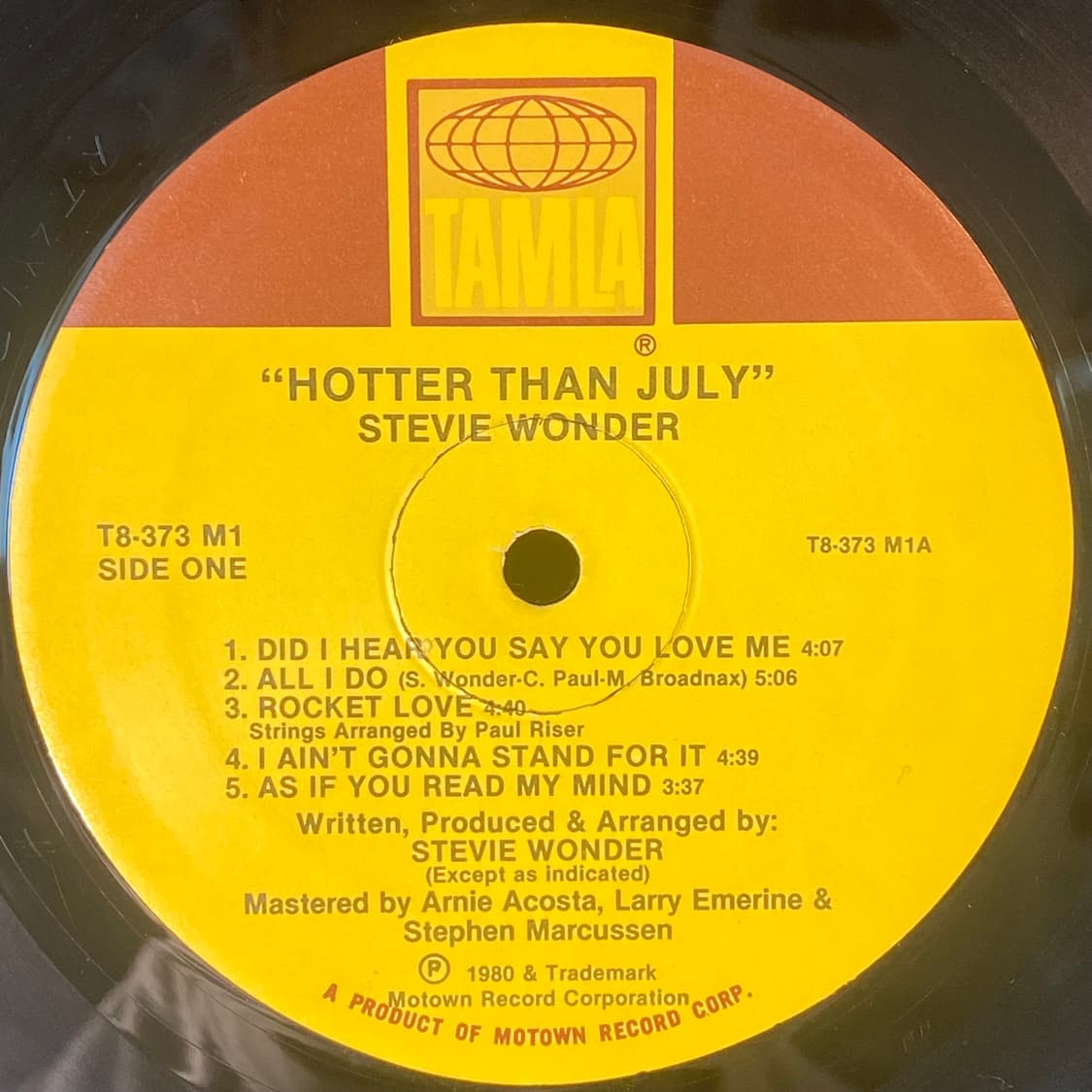 (중고LP-소울/훵크) Stevie Wonder -Hotter Than 상품이미지4