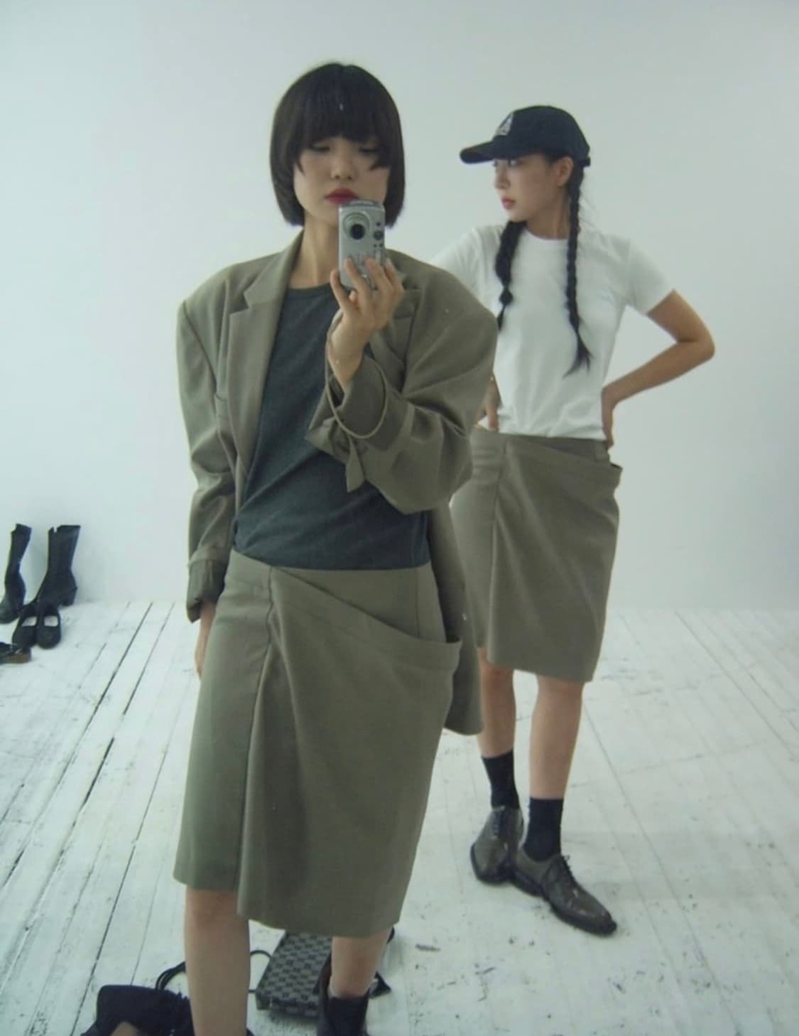 에옹쓰 가든 클래식 자켓 스커트 세트 상품이미지2