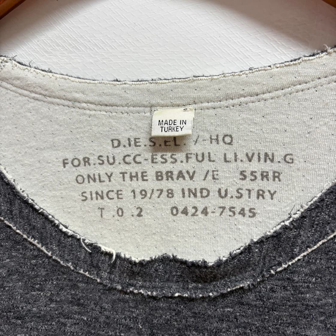 Diesel 디젤 컷오프 루즈 긴팔티셔츠 롱슬리브 (XL) 상품이미지2