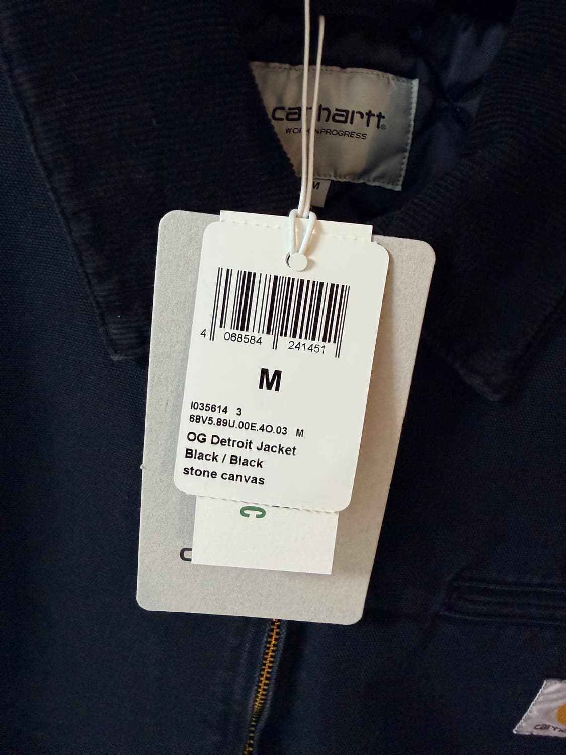 칼하트 WIP OG 디트로이트 자켓 블랙 스톤 캔버스 M 새상품 상품이미지4