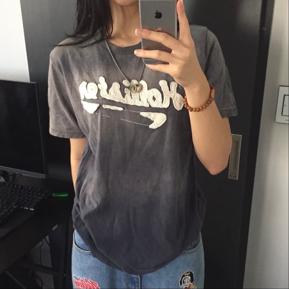 Hollister 홀리스터 워싱 패치 반팔티 상품이미지1