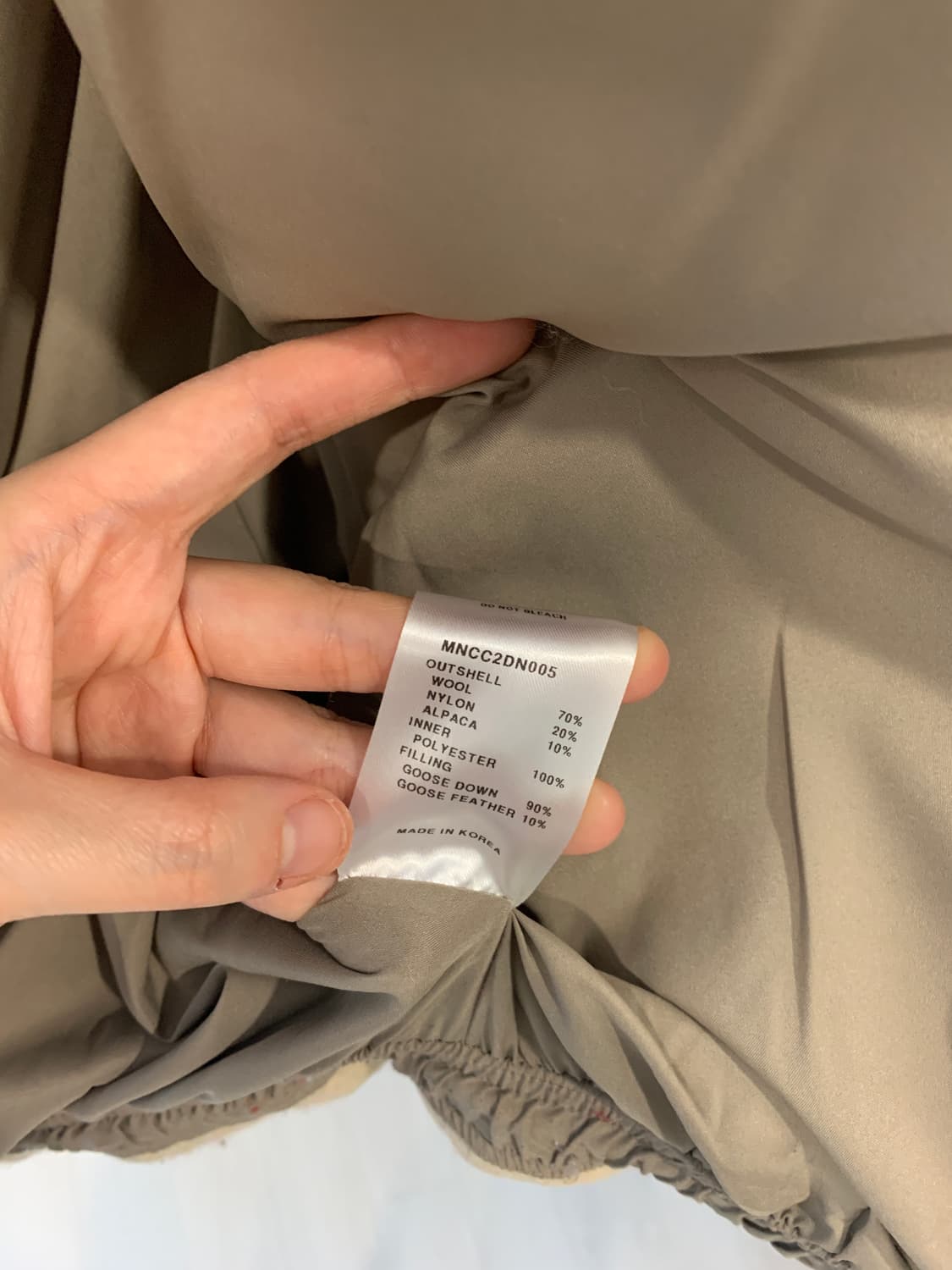 모노하 부클 패딩 구스다운 (정가76만원/필파워) 상품이미지5