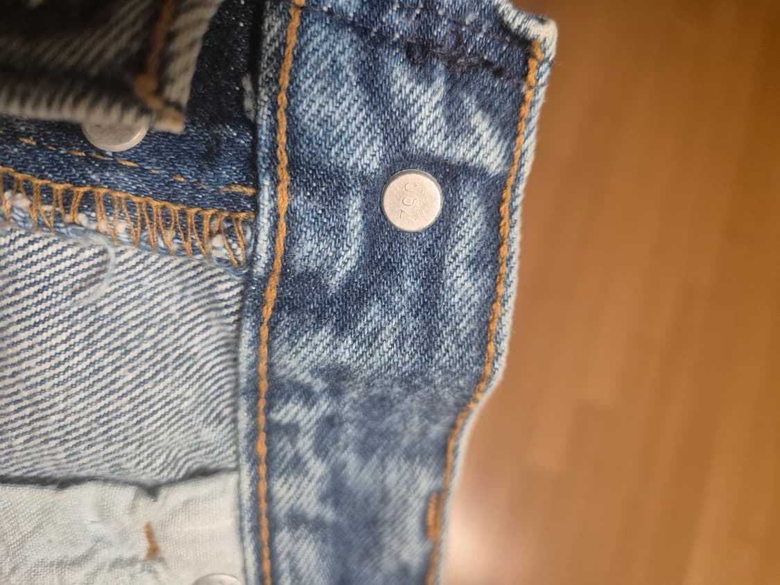 90s 미국 리바이스 레드 501 irregular 데님 팬츠 새상품 상품이미지8