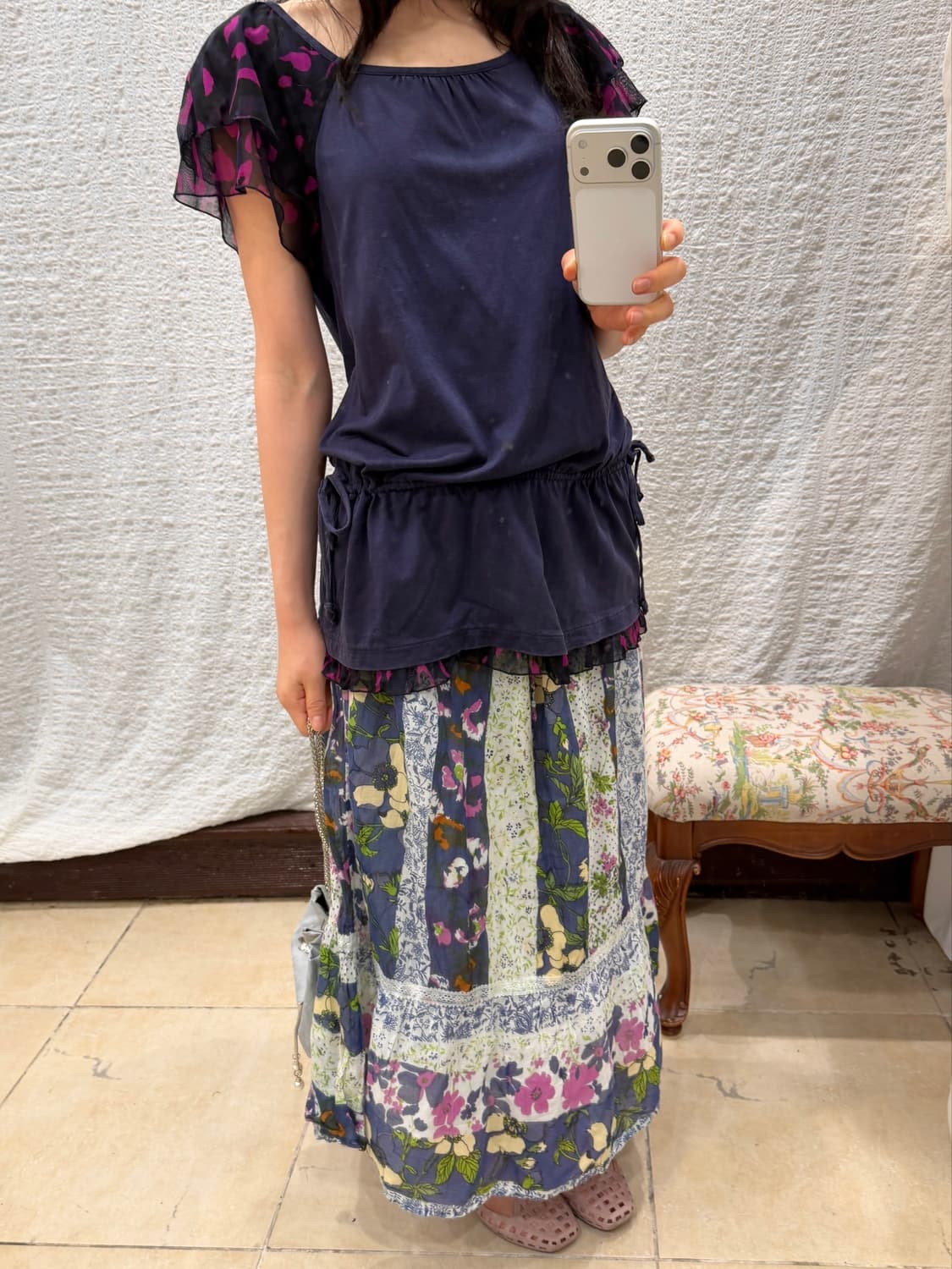 SONIA RYKIEL Y2K Sheer Sleeve Blouse 상품이미지4