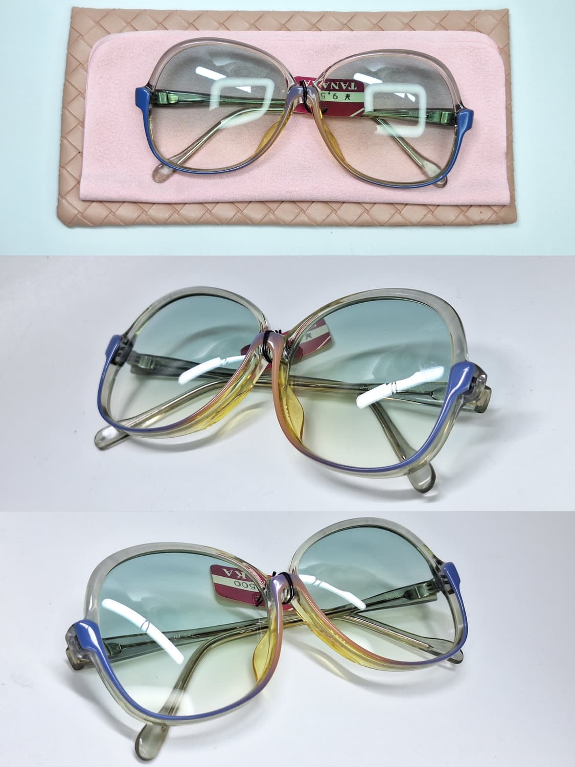 80s 일본제 빈티지 데드스톡 미사용/선글라스 Nox HJ-023 블루 상품이미지2