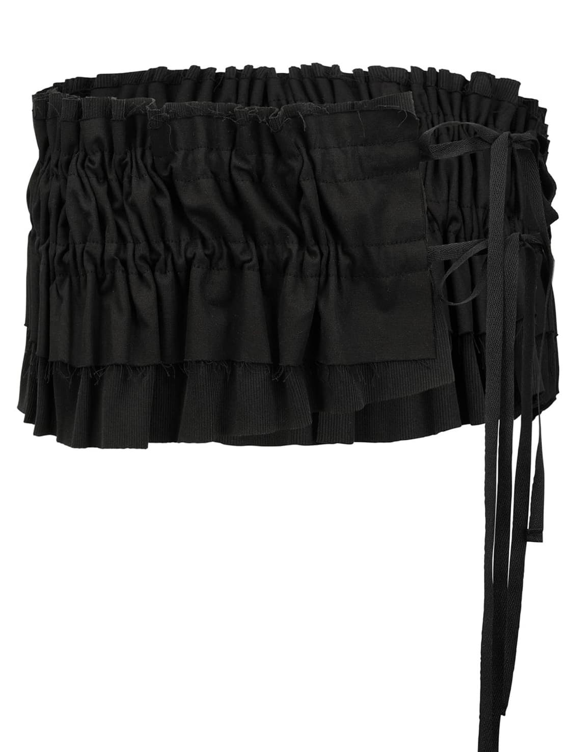 나체 nache SHIRRING LAYERED BELT BLACK 상품이미지3