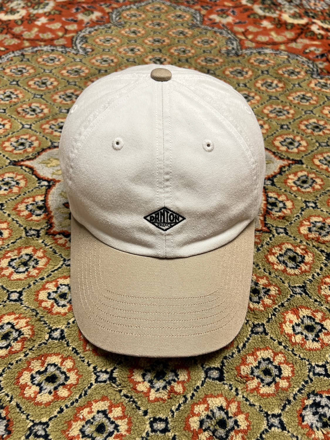 [OS] 단톤 화이트 베이지 투톤 볼캡 상품이미지1