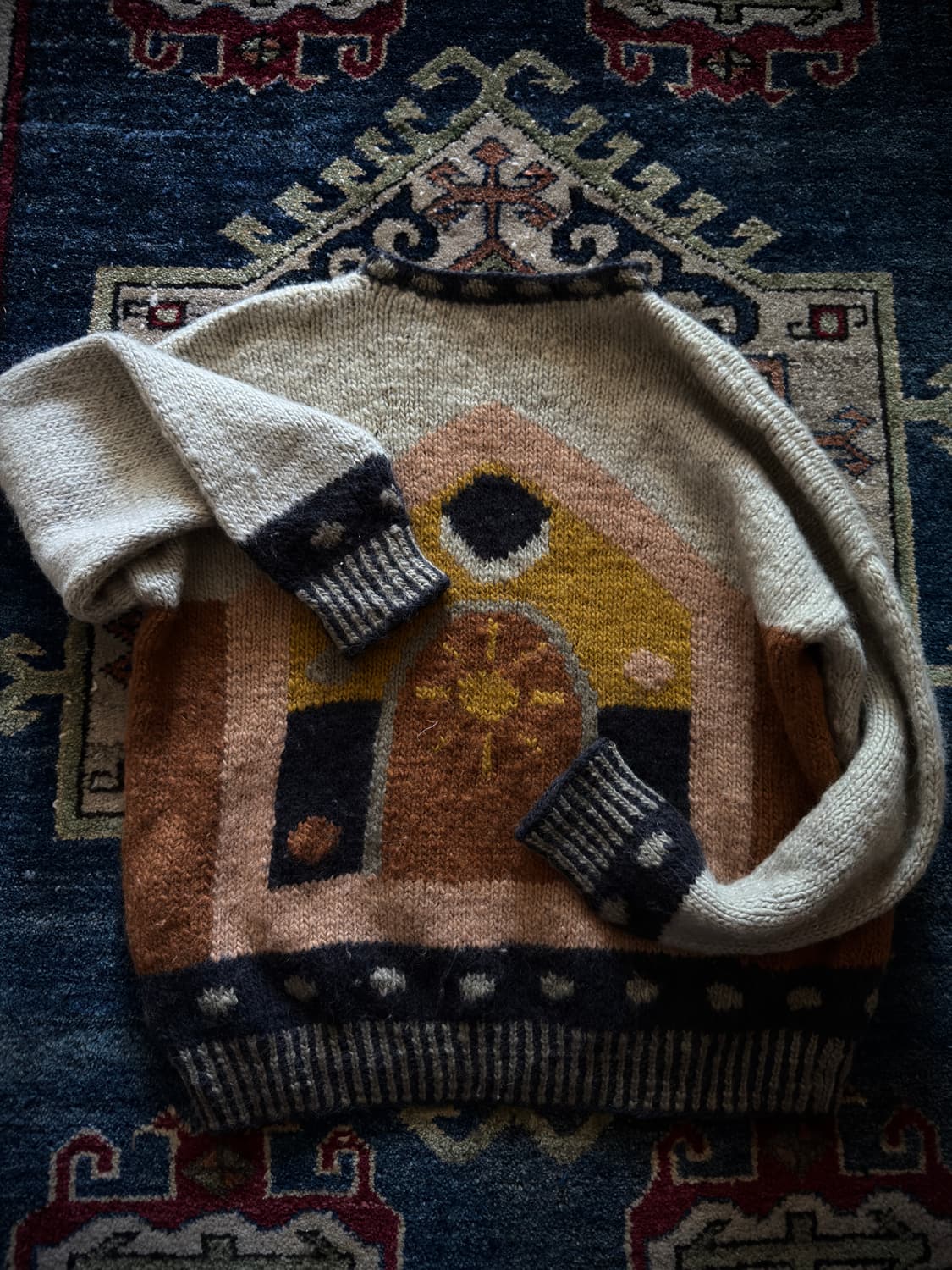 90s Home sunrise heavy wool sweather 상품이미지9