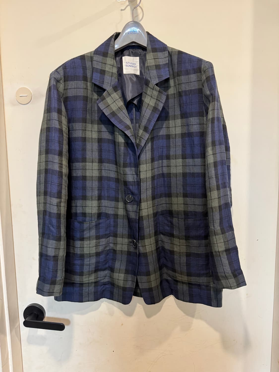studio tomboy 스튜디오톰보이 체크 린넨 자켓 상품이미지2