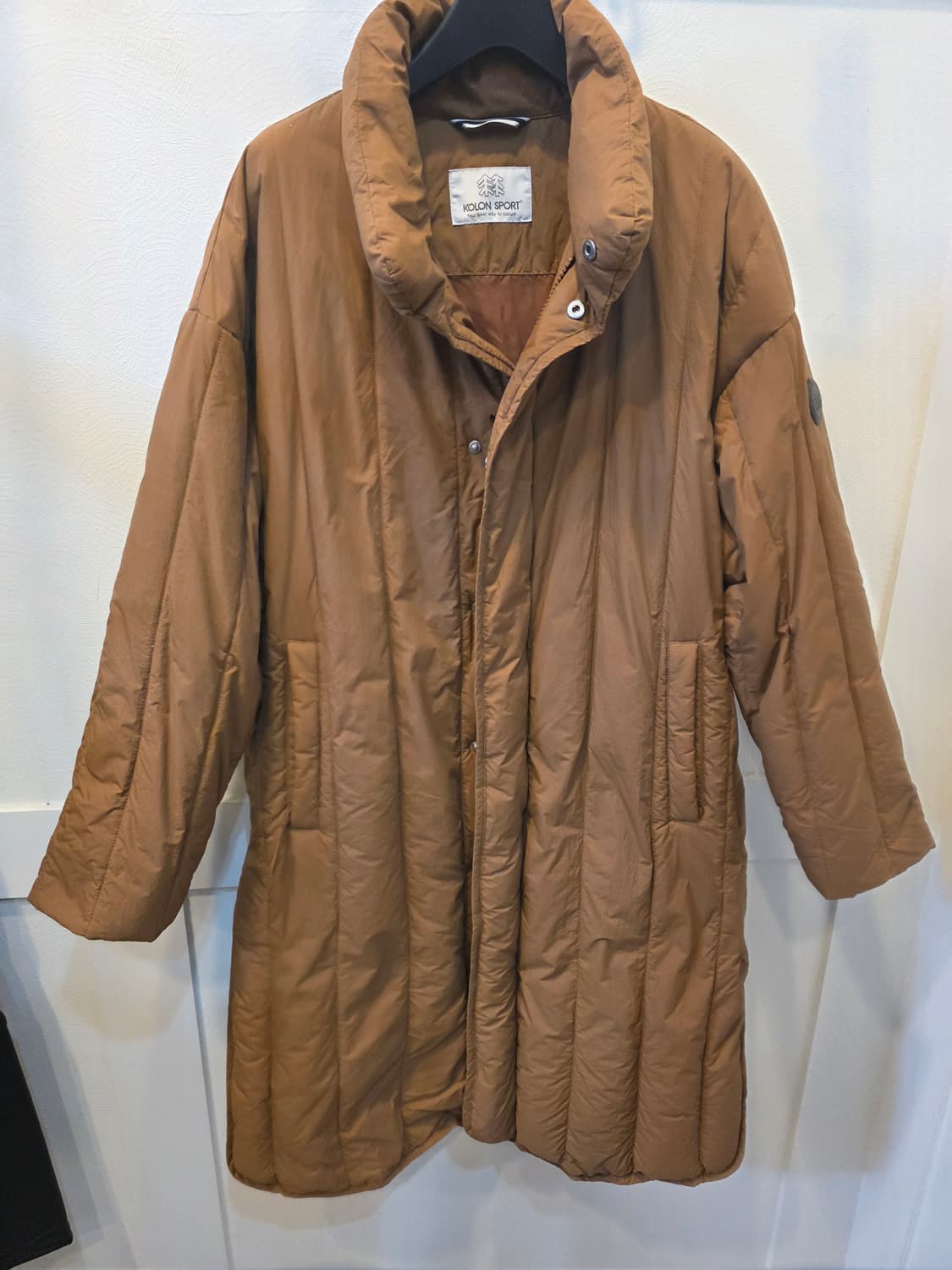 코오롱스포츠 브라운 패딩 코트 상품이미지2