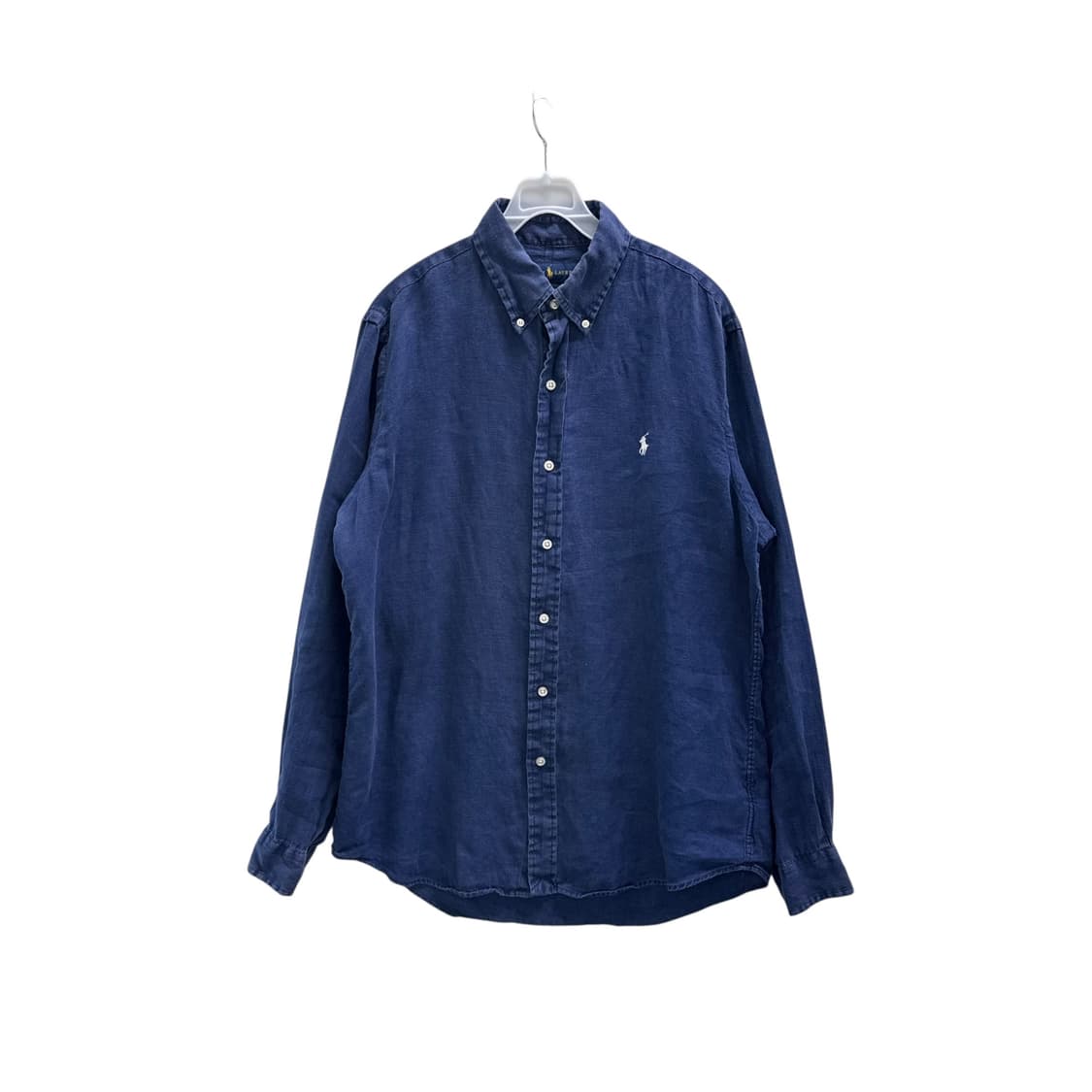 [M] 폴로 클래식핏 네이비 린넨 셔츠 상품이미지3