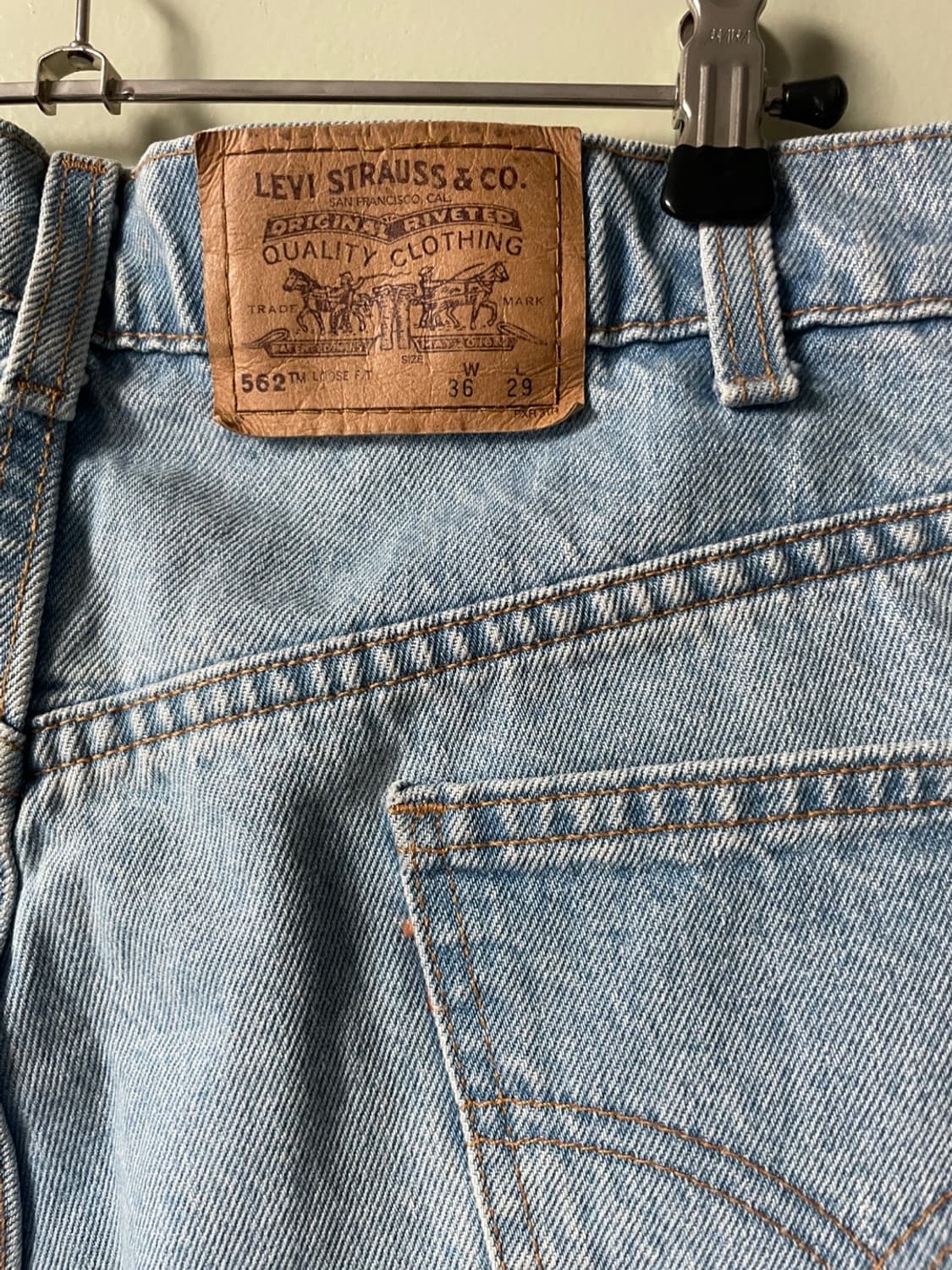 90s 리바이스 562 연청 made in USA 상품이미지3