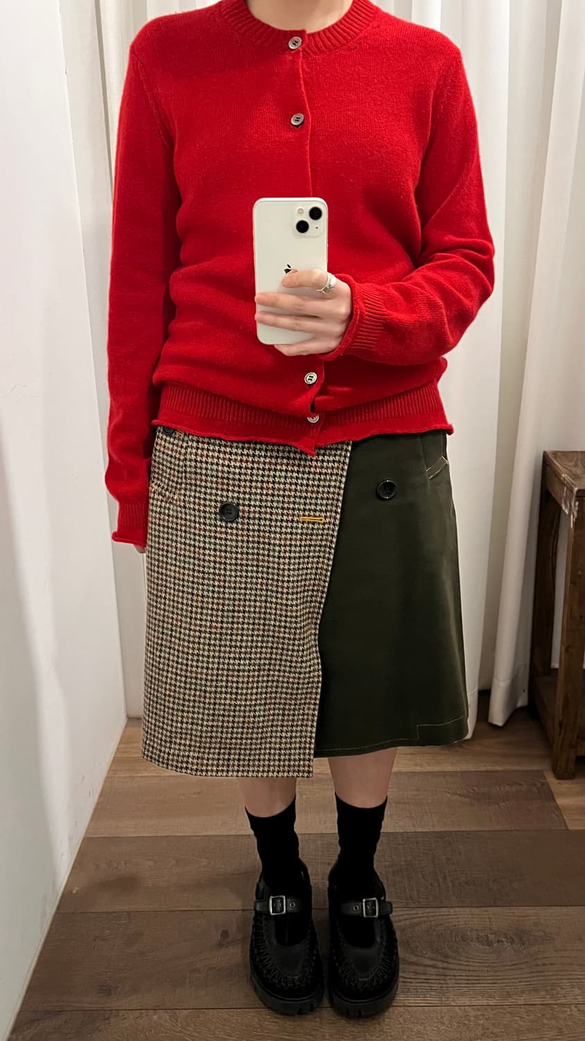 Red Flare Punching Cardigan 상품이미지3