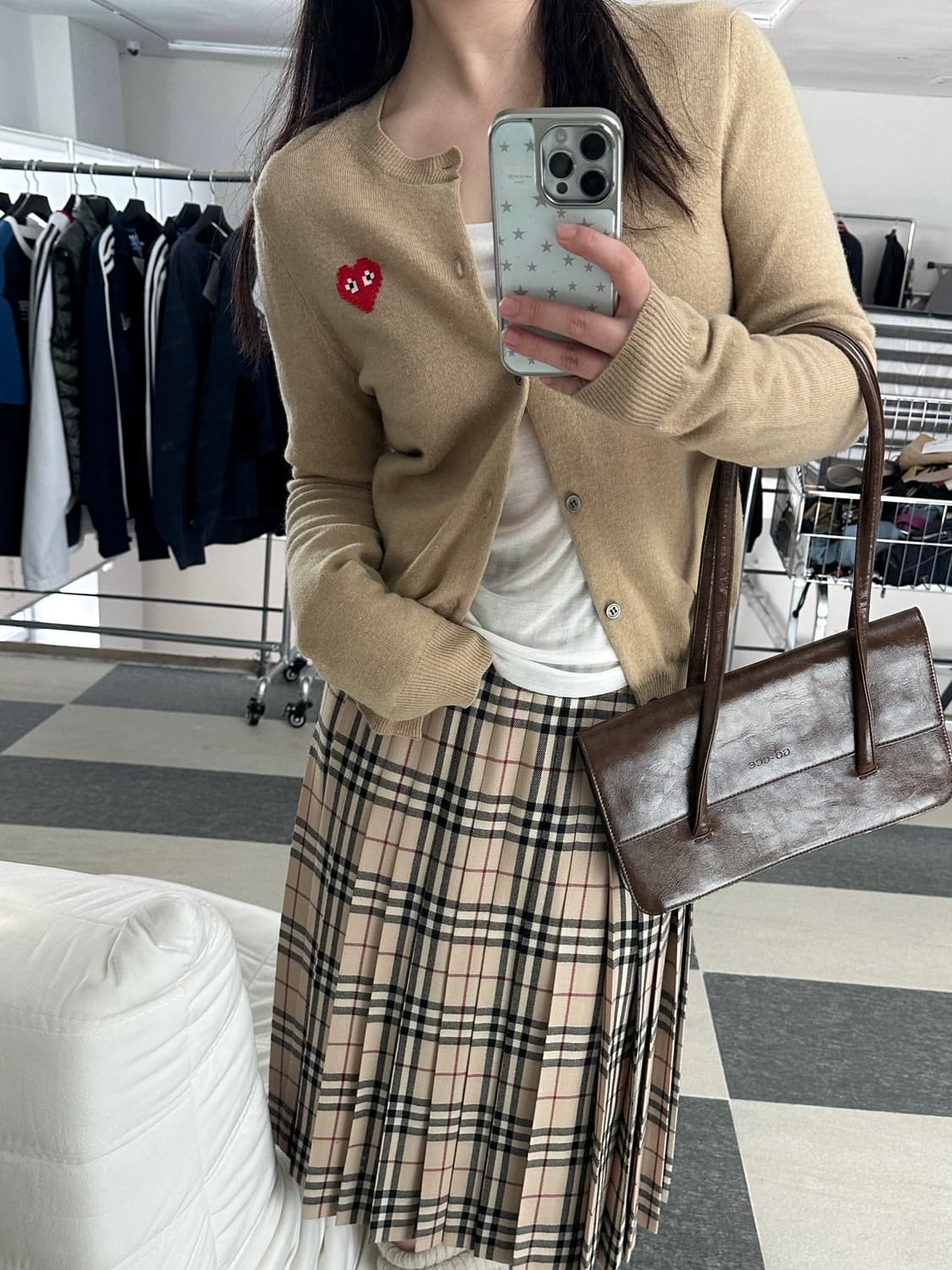 버버리 체크 버클 미디 스커트 상품이미지6