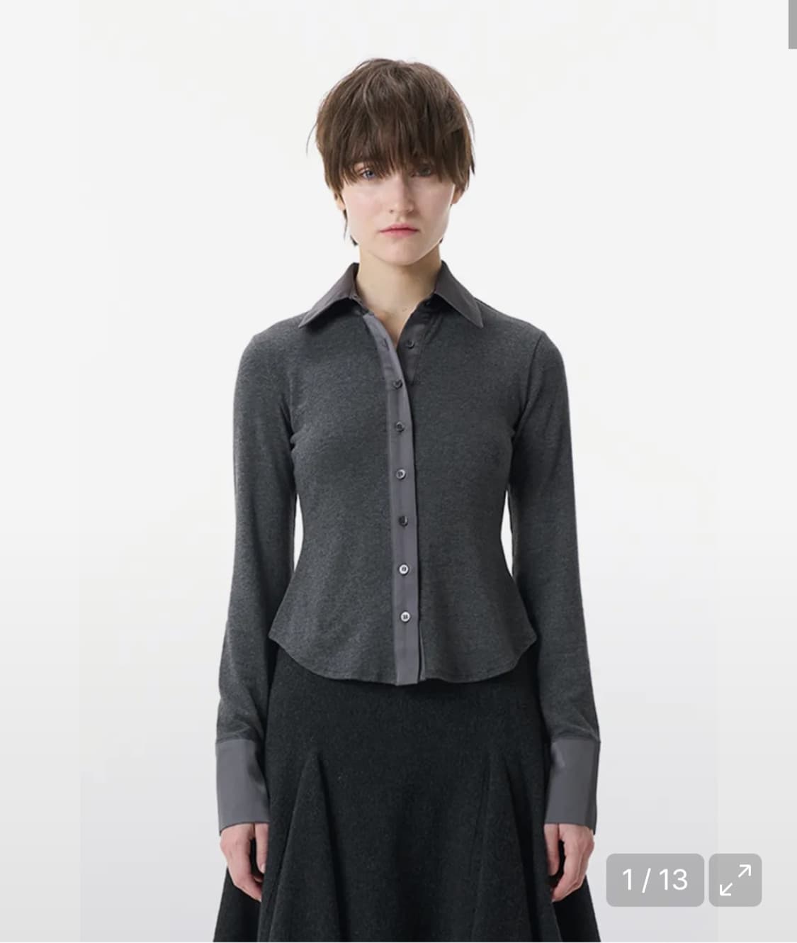 파히섬 소프트핏 셔츠 차콜 상품이미지1