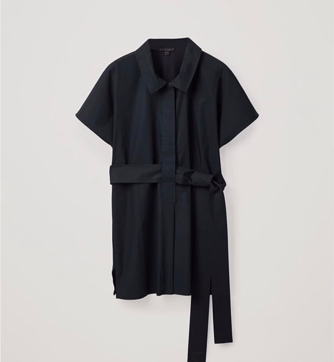 cos 코스 우븐 벨트 셔츠 네이비 s사이즈 상품이미지2