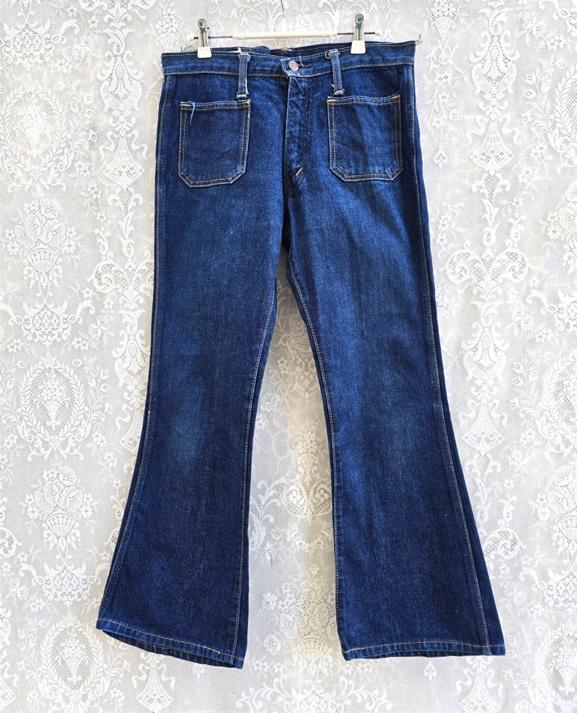 70s 빅존 벨바텀 인디고 데님 타론지퍼 상품이미지1