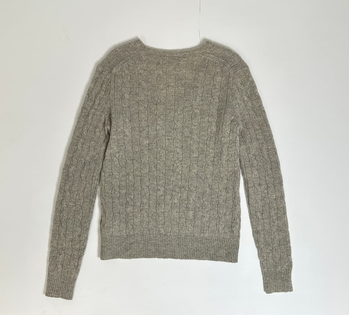 폴로 브이넥 케이블 니트(s) 상품이미지2