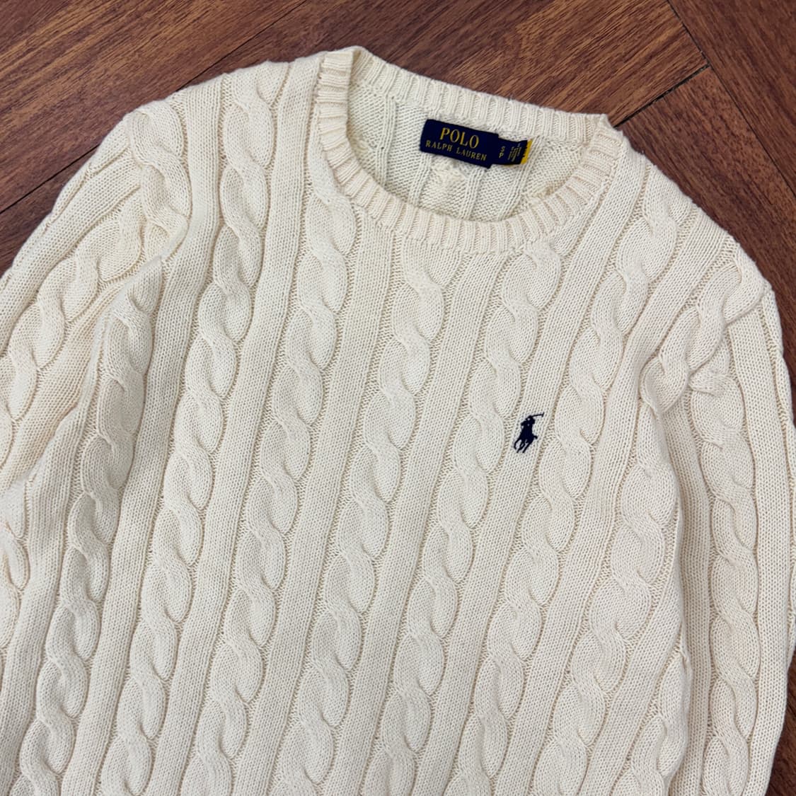 S(100) 폴로 랄프로렌 케이블 니트 코튼 스웨터 상품이미지3