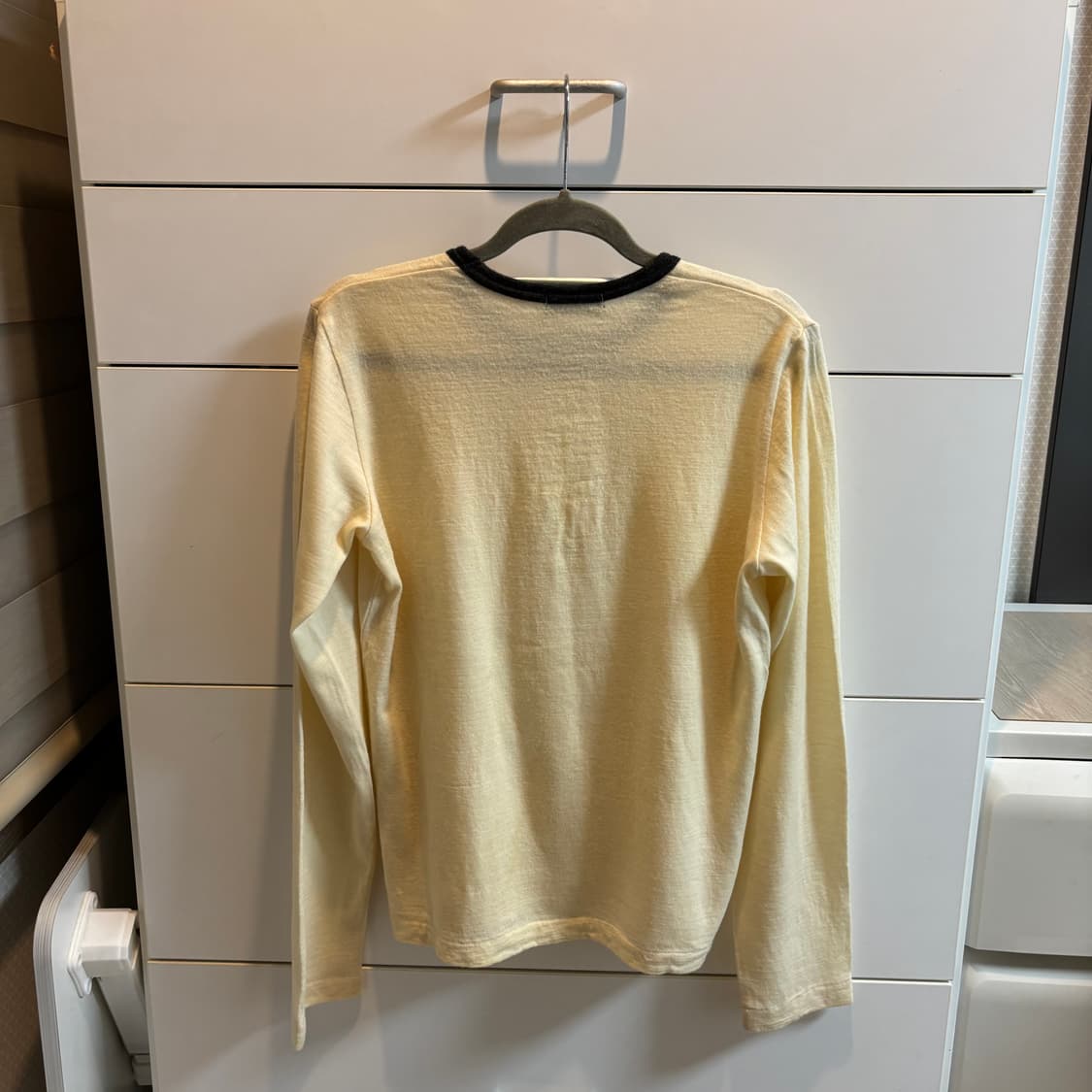 꼼데가르송 트리콧 울100% 링거 니트 티셔츠 아이보리 상품이미지4