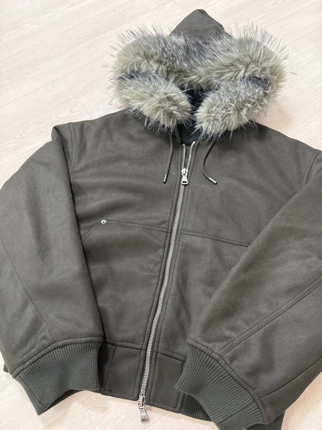 자라 스웨이드 퍼 패딩 자켓 상품이미지1