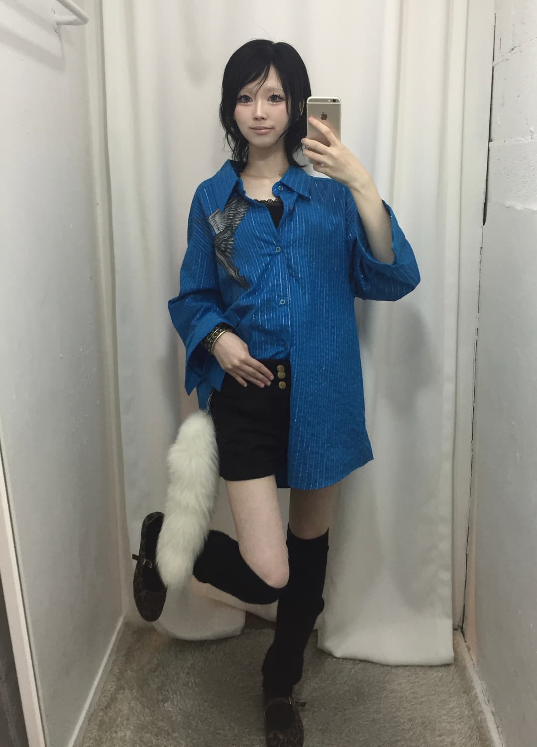 블루 펑크 셔츠 세트 🐟🪽 상품이미지1