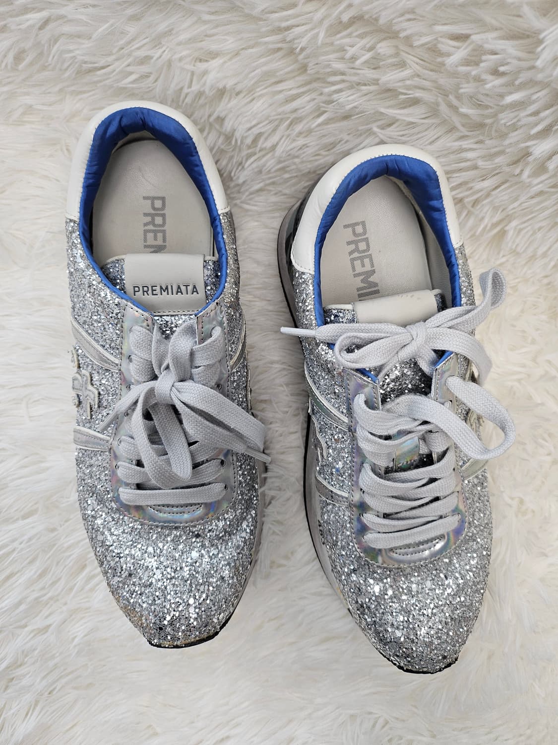 프리미아타 여성 실버 글리터 스니커즈 38 상품이미지2