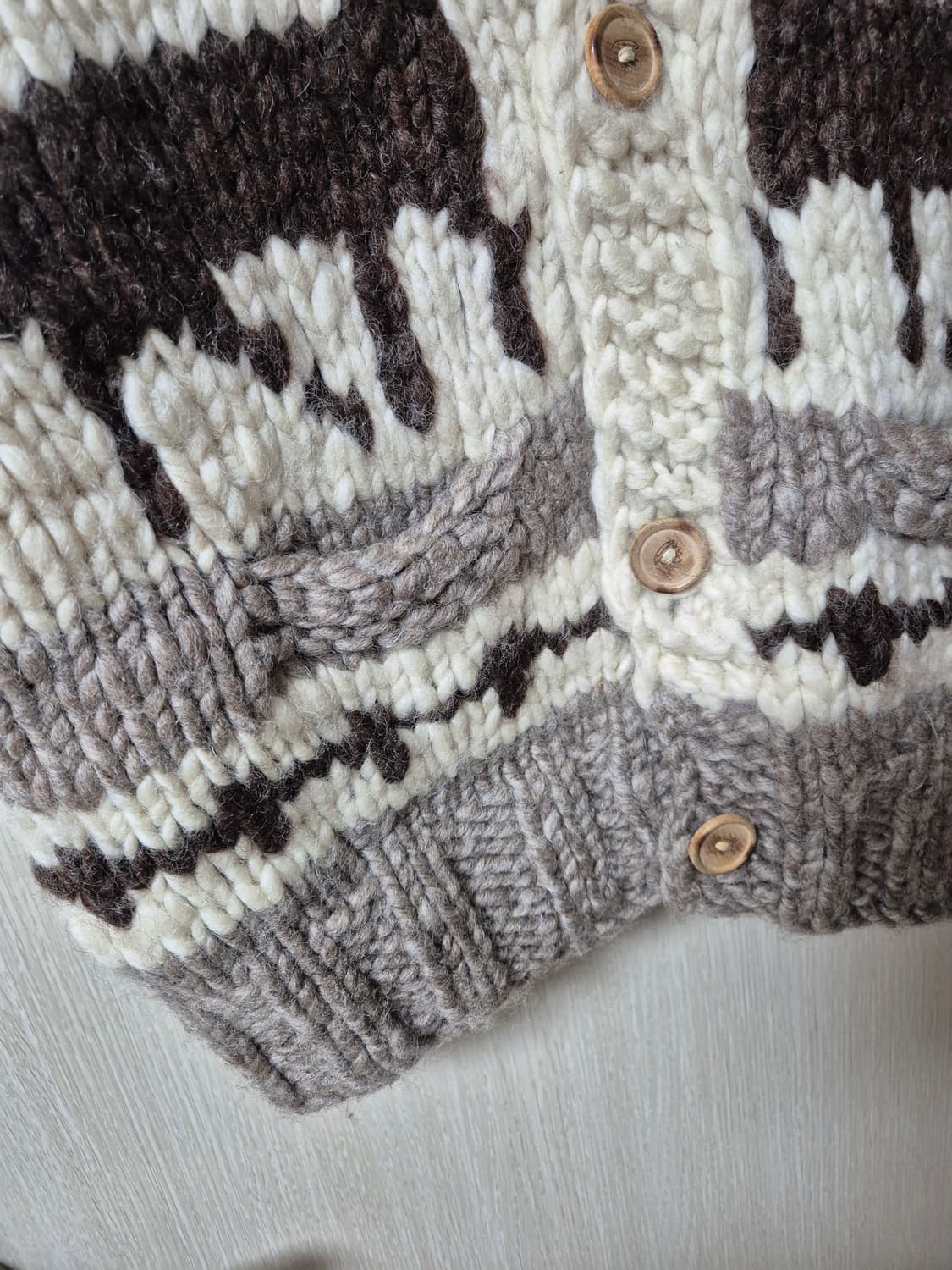 코위찬 캐나다 핸드메이드 노르딕 패턴 니트 스웨터 조끼 베스트 카나다 상품이미지4