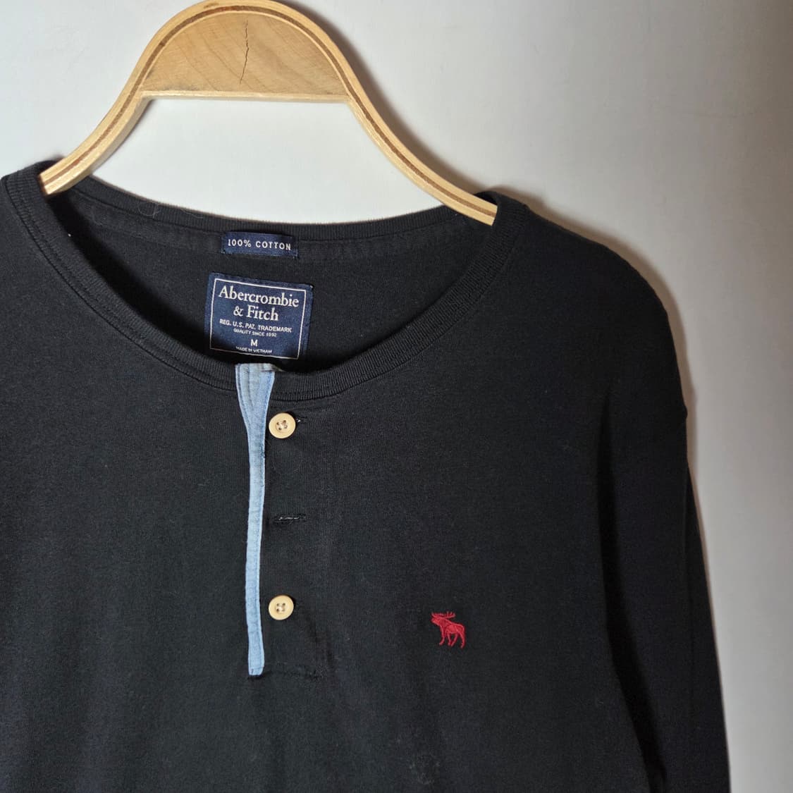 [A&F] 아베크롬비 무스로고 헨리넥 롱슬리브 상품이미지3