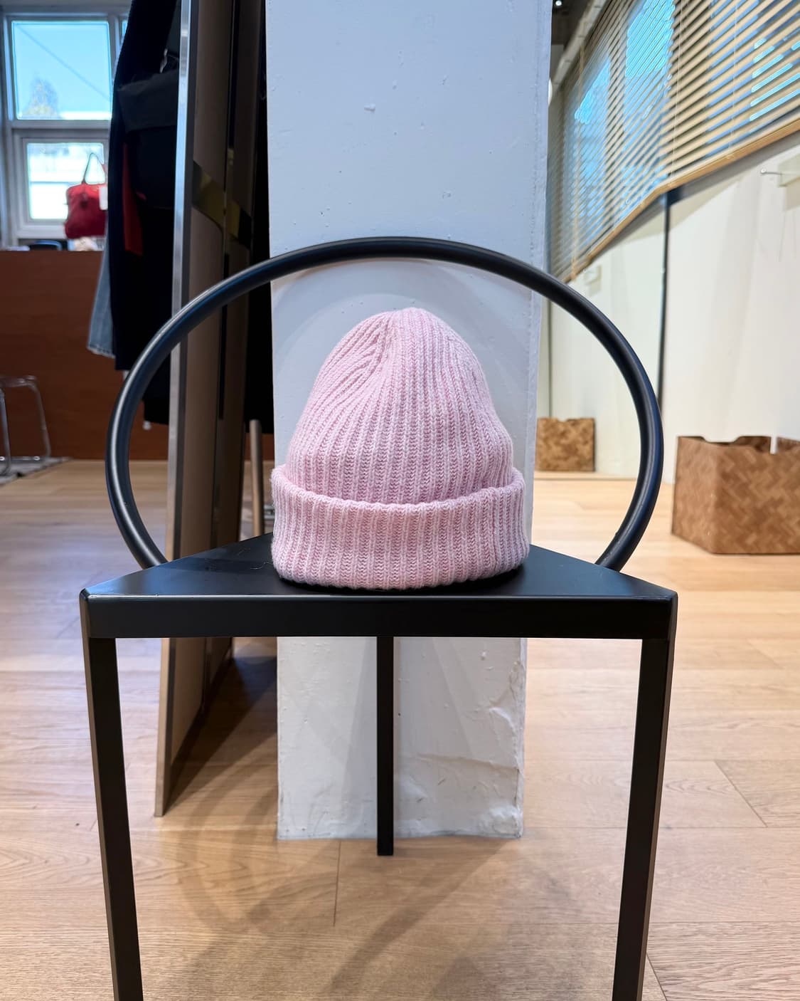 가니 핑크 로고 울 비니  상품이미지3