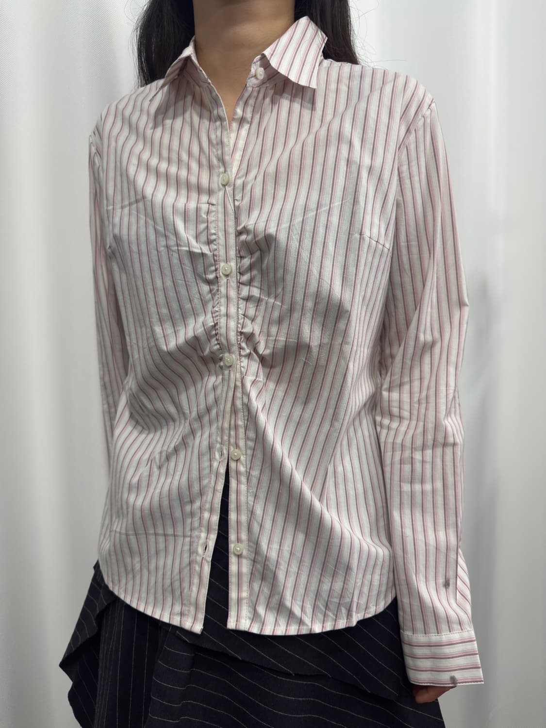 line shirring shirt 상품이미지2