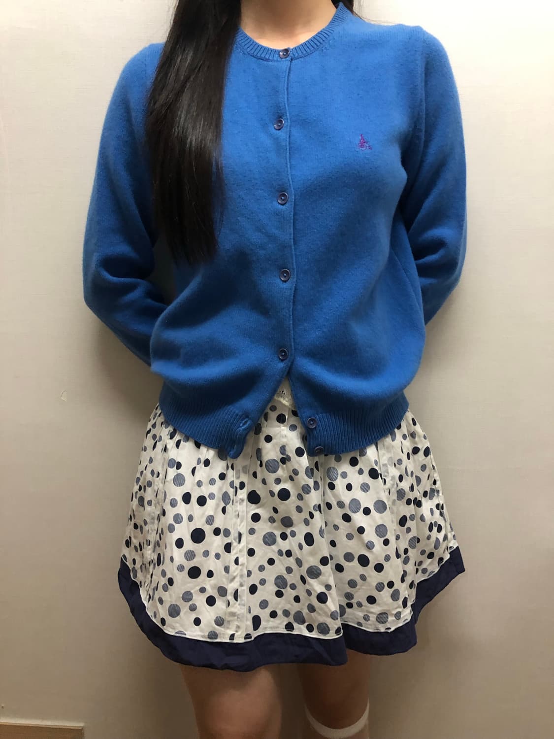 빈티지 빈폴 블루 가디건 상품이미지2