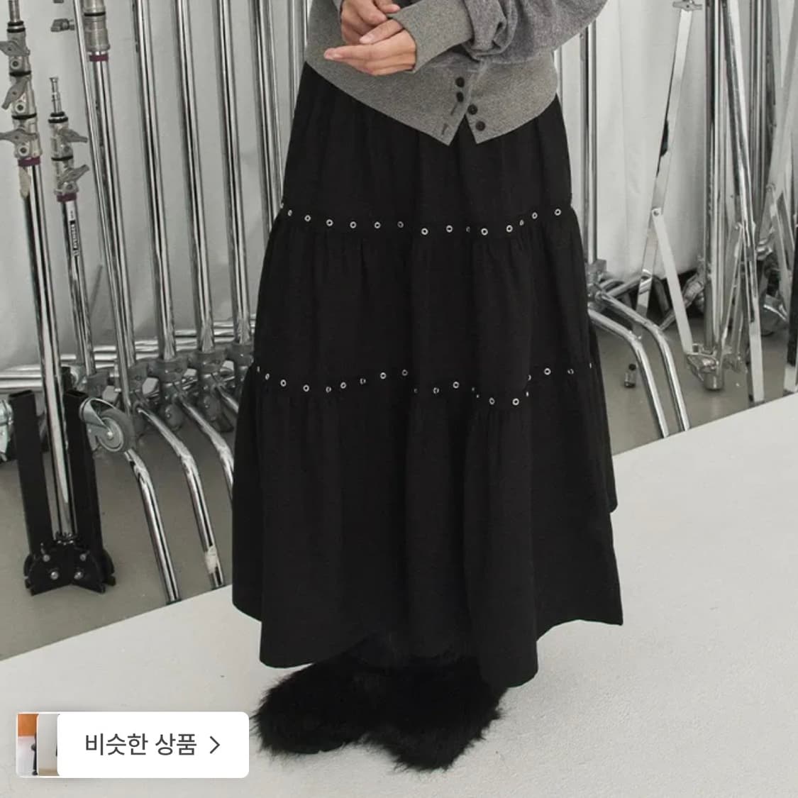 디어스토커 캉캉 맥시 스커트 상품이미지1