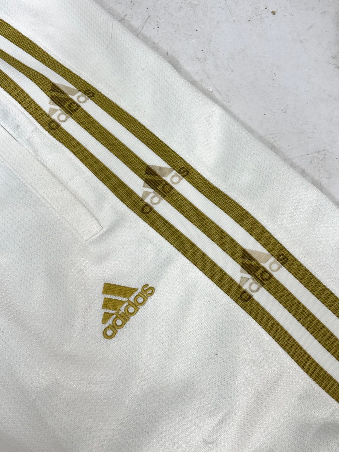 아디다스 화이트 와이드 사이드 로고 삼선 트레이닝 바지 추리닝 팬츠 L 상품이미지6