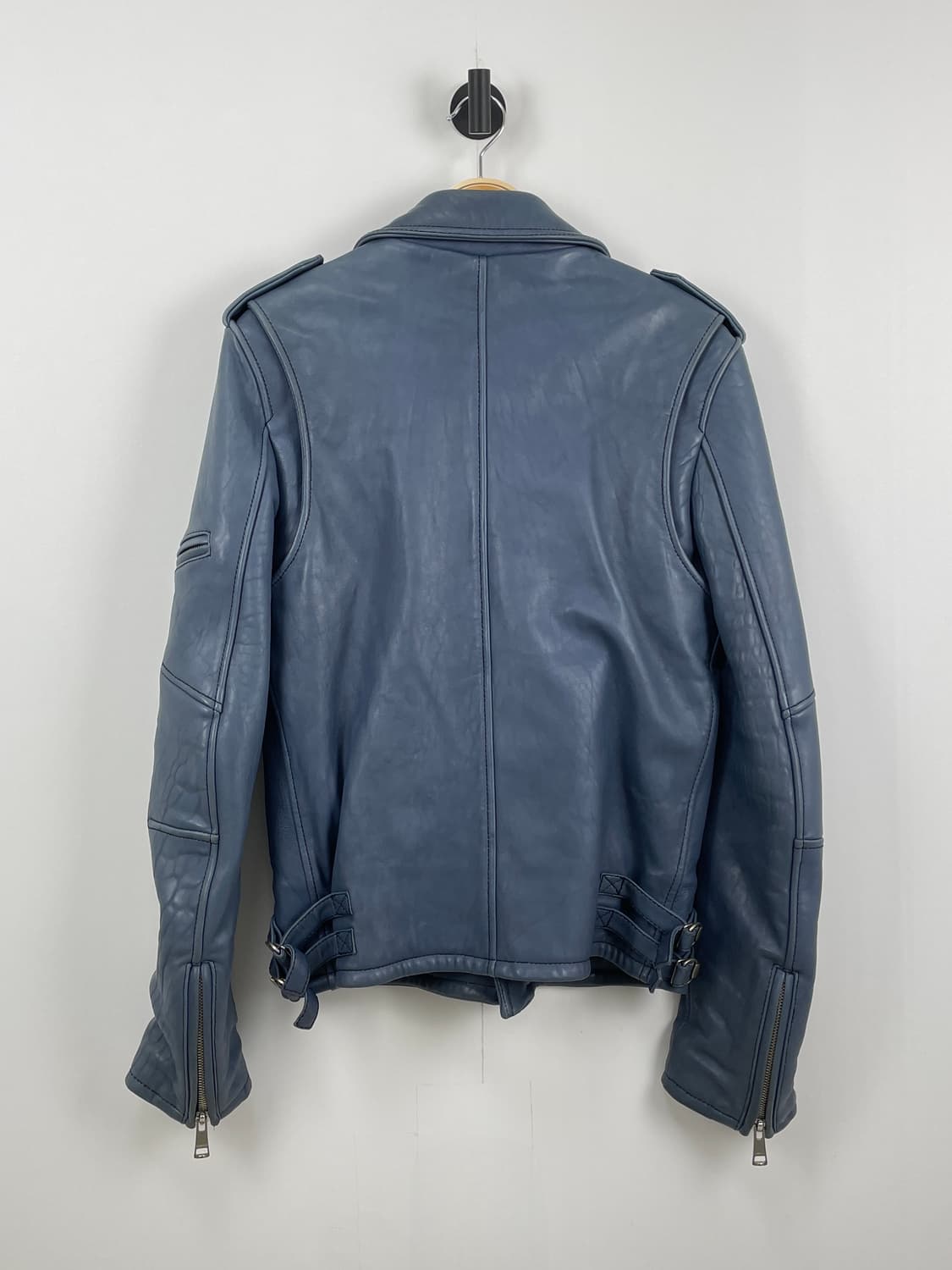 뮤즈룸[MUSEROOM] 램스킨 더블 라이더 레더 자켓 상품이미지4