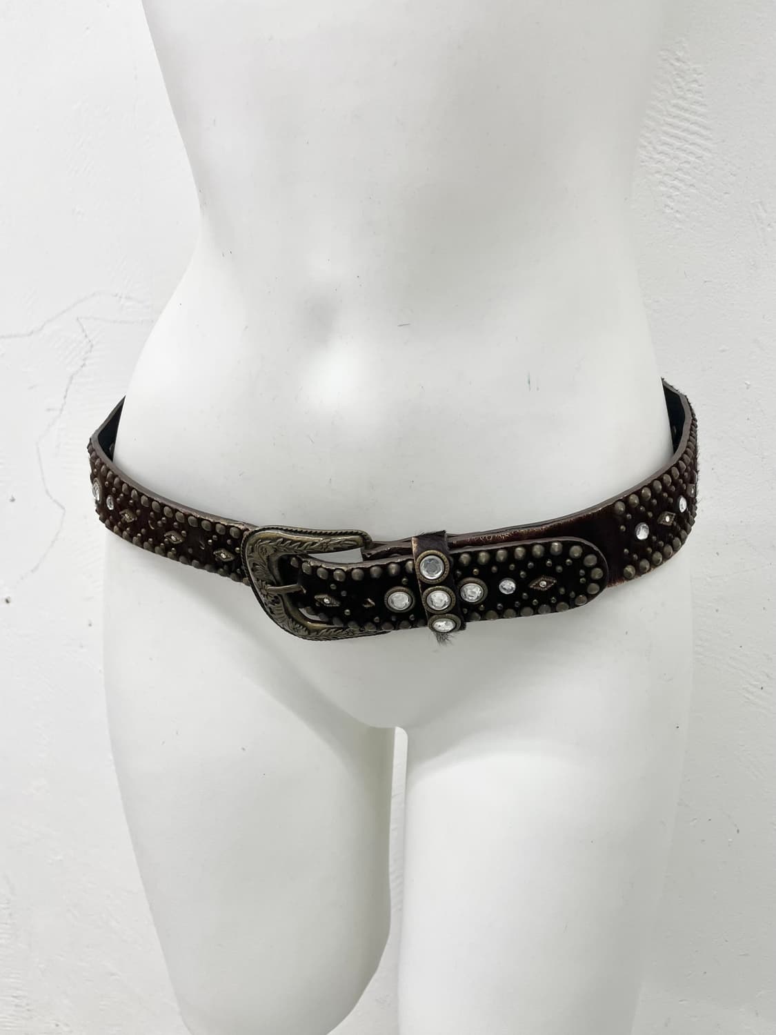 웨스턴 송치 스터드 펀칭 버클 벨트 상품이미지3