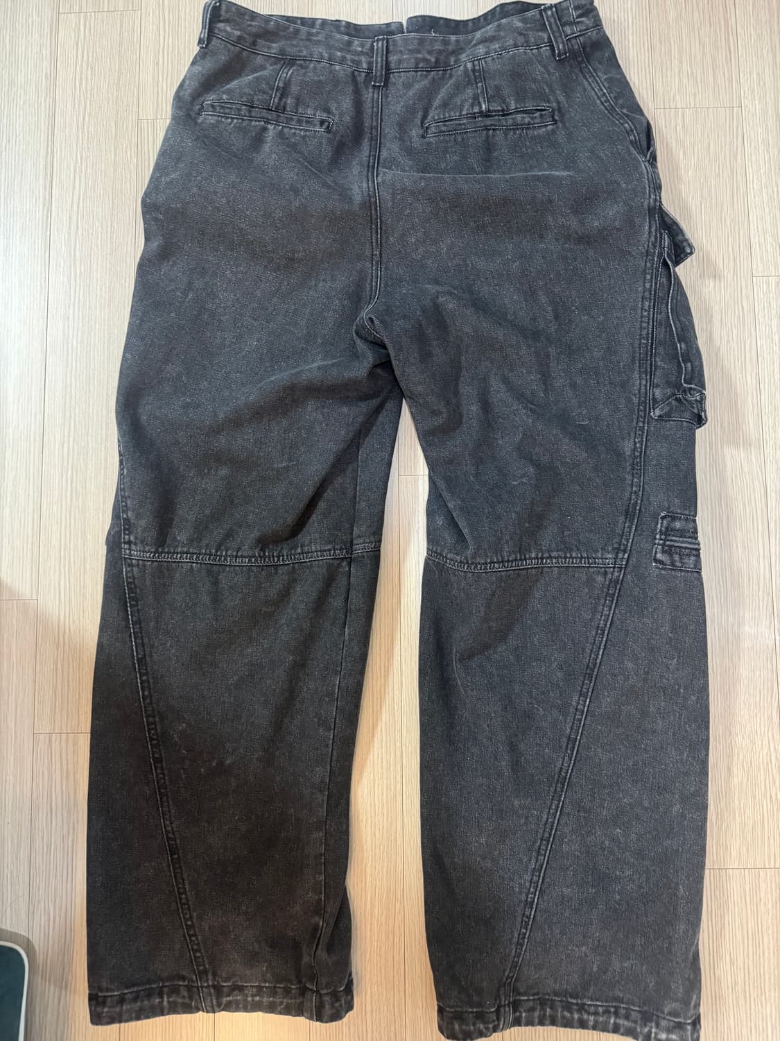 준지 흑청 카고팬츠 상품이미지2