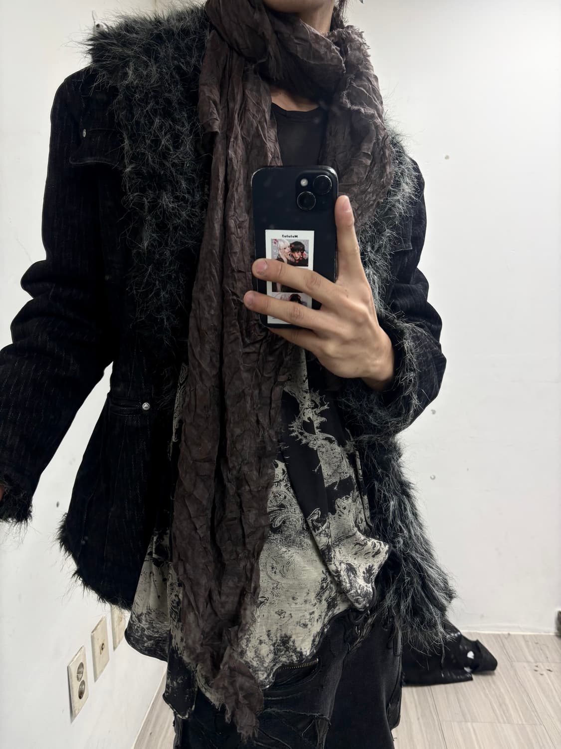 7Grunge Mood Brown Scarf 3.2 상품이미지4