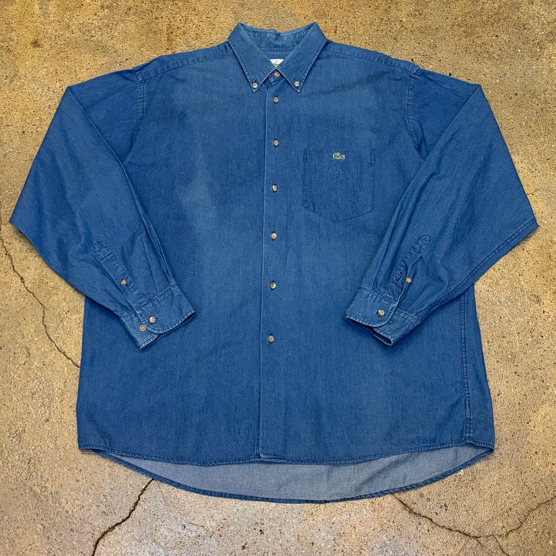 미국 빈티지 라코스테 청남방 데님셔츠 상품이미지1