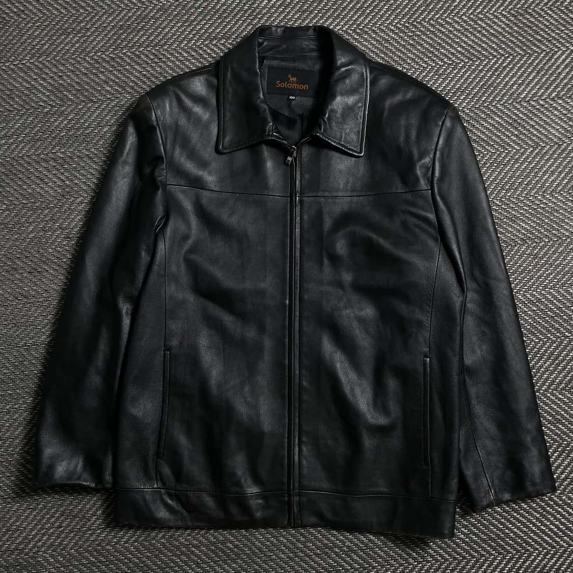 Solomon 아카이브 램스킨 싱글 라이더 레더 가죽 자켓 y 4758 상품이미지2