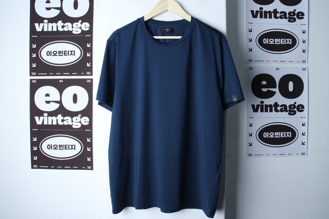 (2XL) 아이더 반팔 티셔츠 빅사이즈 기능성 네이비-H33632 상품이미지2