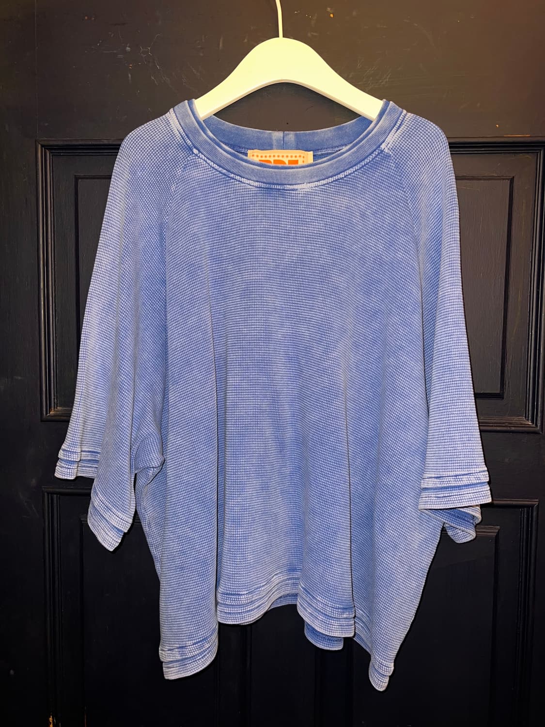 PDF 피디에프 워시드블루 크롭 와플 티셔츠 L 사이즈 상품이미지1