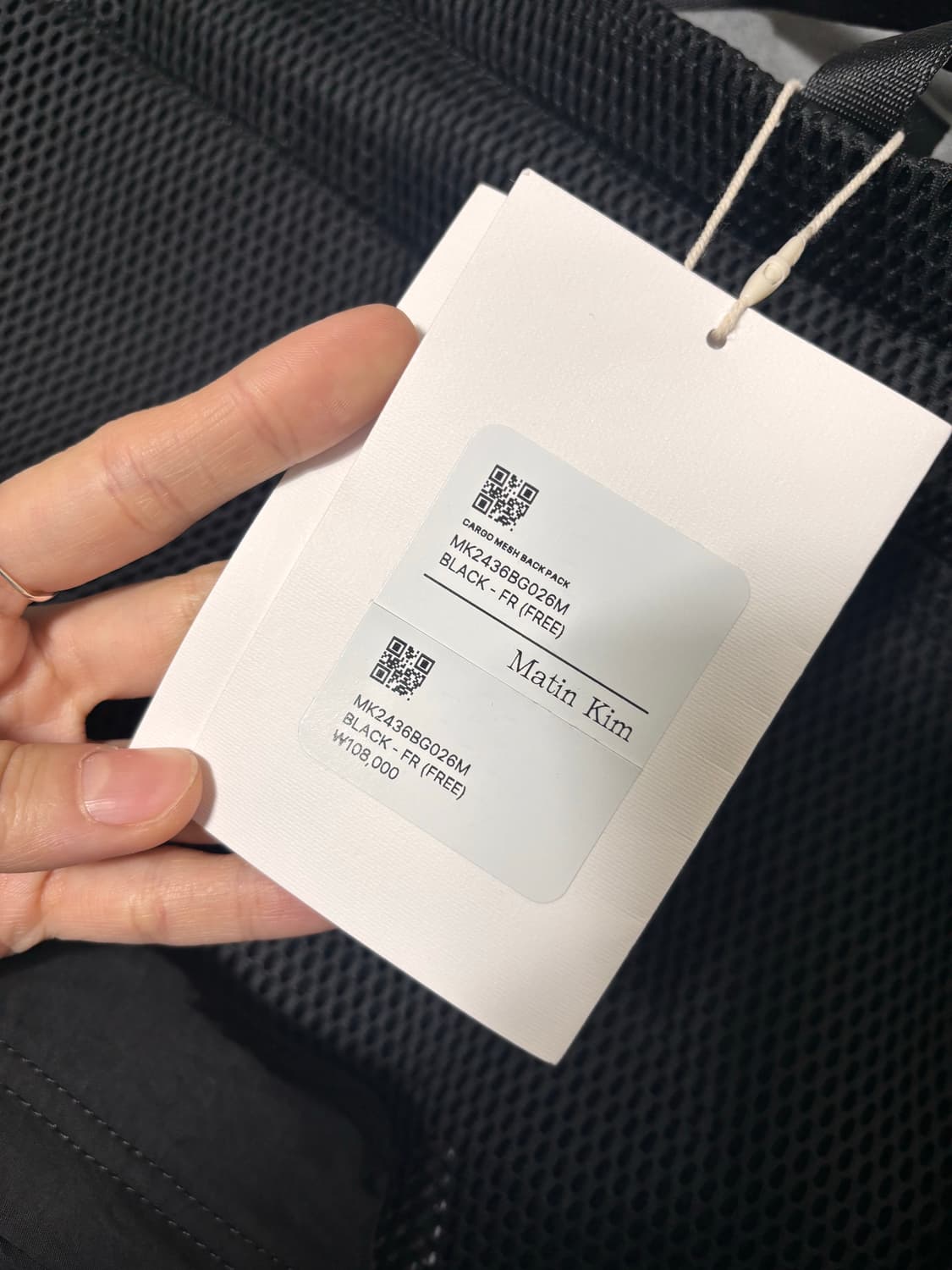 [새상품]마뗑킴 카고 메쉬 백팩 상품이미지8