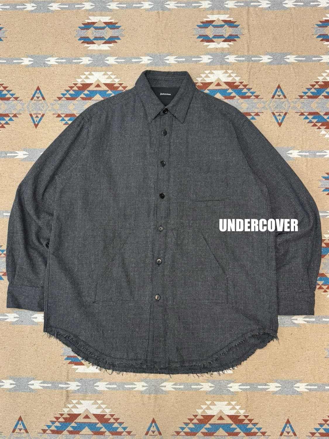 [2][M] 언더커버 언더커버리즘 컷오프 울 셔츠 그레이  상품이미지1