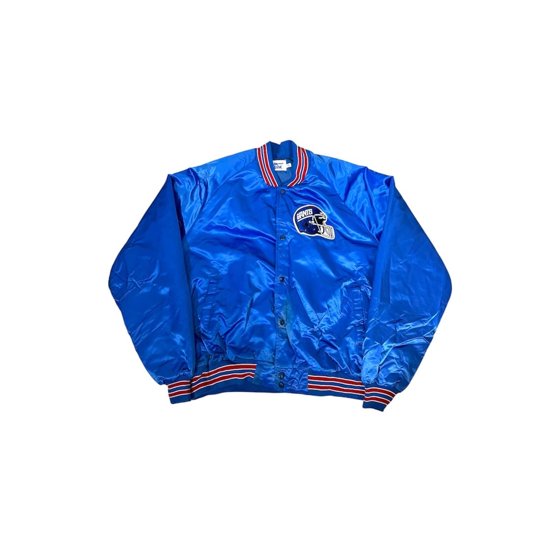 90s 빈티지 블루 봄버 자수 오버핏 자켓 XL 상품이미지5