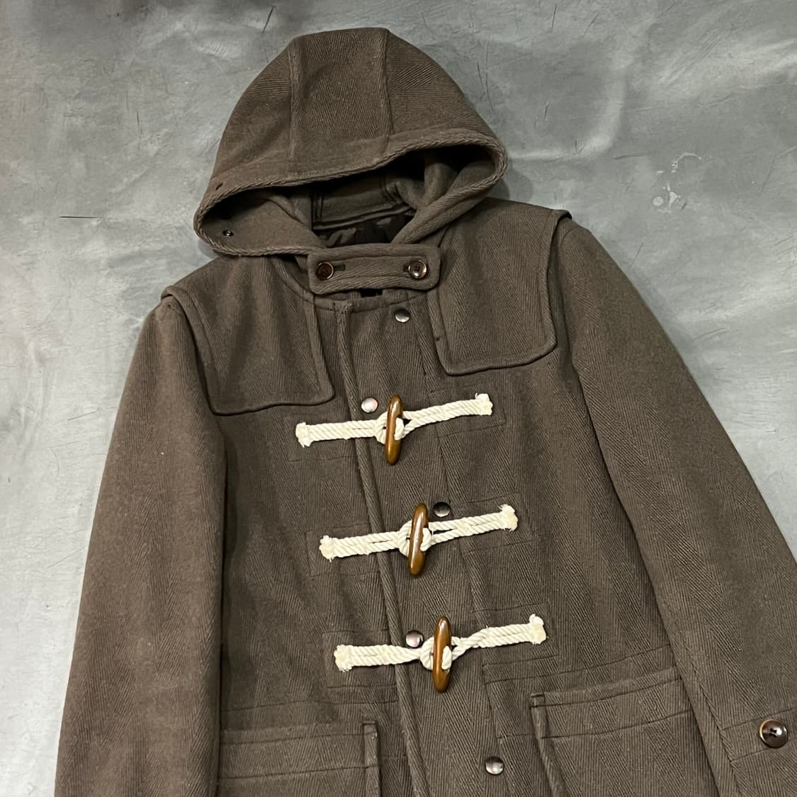  꼼사이즘 후드 더플 코트 y15450 상품이미지3